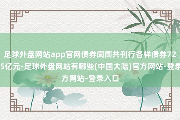 足球外盘网站app官网债券阛阓共刊行各样债券72045.5亿元-足球外盘网站有哪些(中国大陆)官方网站-登录入口