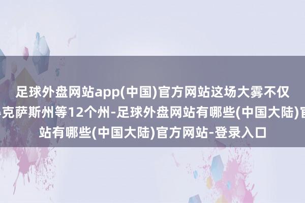 足球外盘网站app(中国)官方网站这场大雾不仅席卷了好意思国得克萨斯州等12个州-足球外盘网站有哪些(中国大陆)官方网站-登录入口