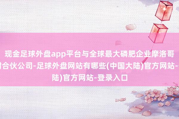 现金足球外盘app平台与全球最大磷肥企业摩洛哥OCP建树合伙公司-足球外盘网站有哪些(中国大陆)官方网站-登录入口